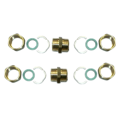 DN12 fitting Kit (2 nipples, 4 rings, 4 washers, 4 nuts)