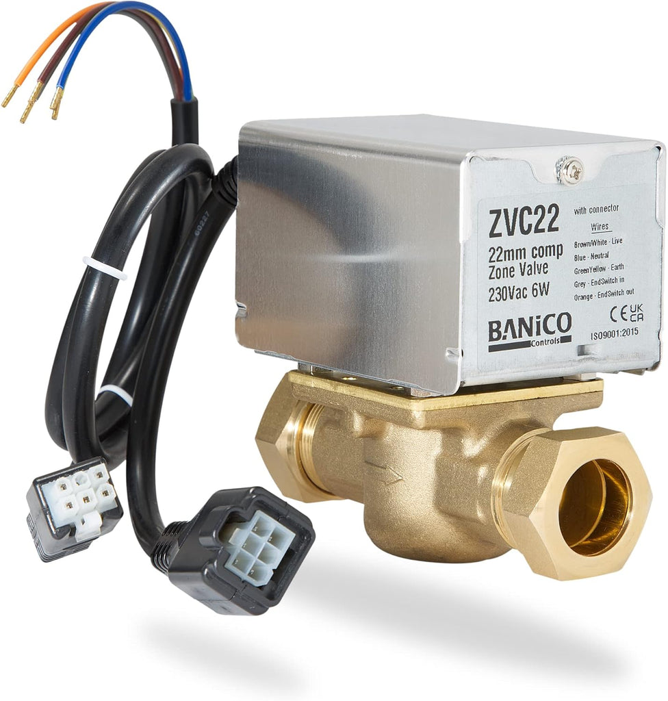 2-Way Motorised Zone Valve - 22mm Comp