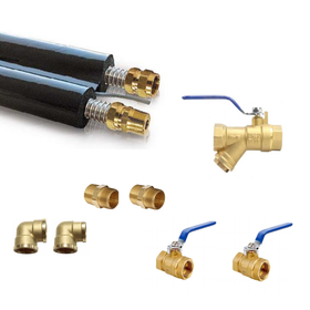 Quantix - Connection Kit (Up to 12kW) incl. flexi-hoses and strainer