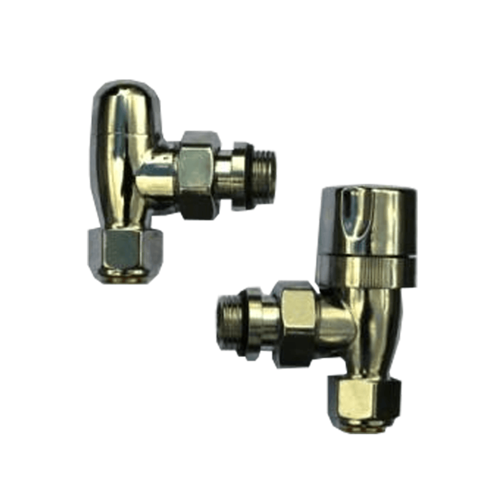 Chrome plated 1/2&quot; radiator valve pack