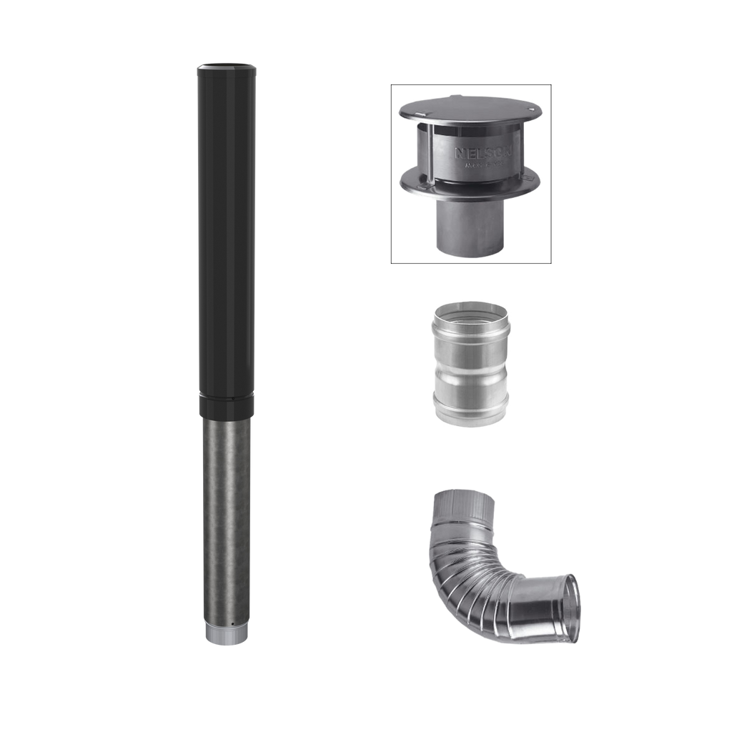 Vertical Flue Kit 100mm for Tube/UPA