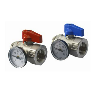Valves with thermometer 1' (pair)