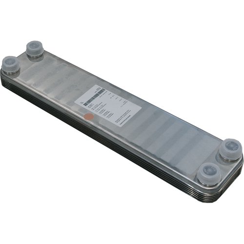 SS plate heat exchanger for up to 10 sq m of solar panel incl insulation