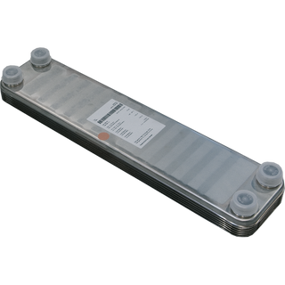 SS plate heat exchanger for up to 10 sq m of solar panel incl insulation